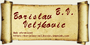 Borislav Veljković vizit kartica